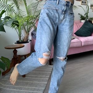 Mom Jeans with Rips